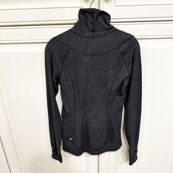 Lululemon Think Fast Pullover Women’s Herringbone Zip Front Sweatshirt - Picture 10 of 10